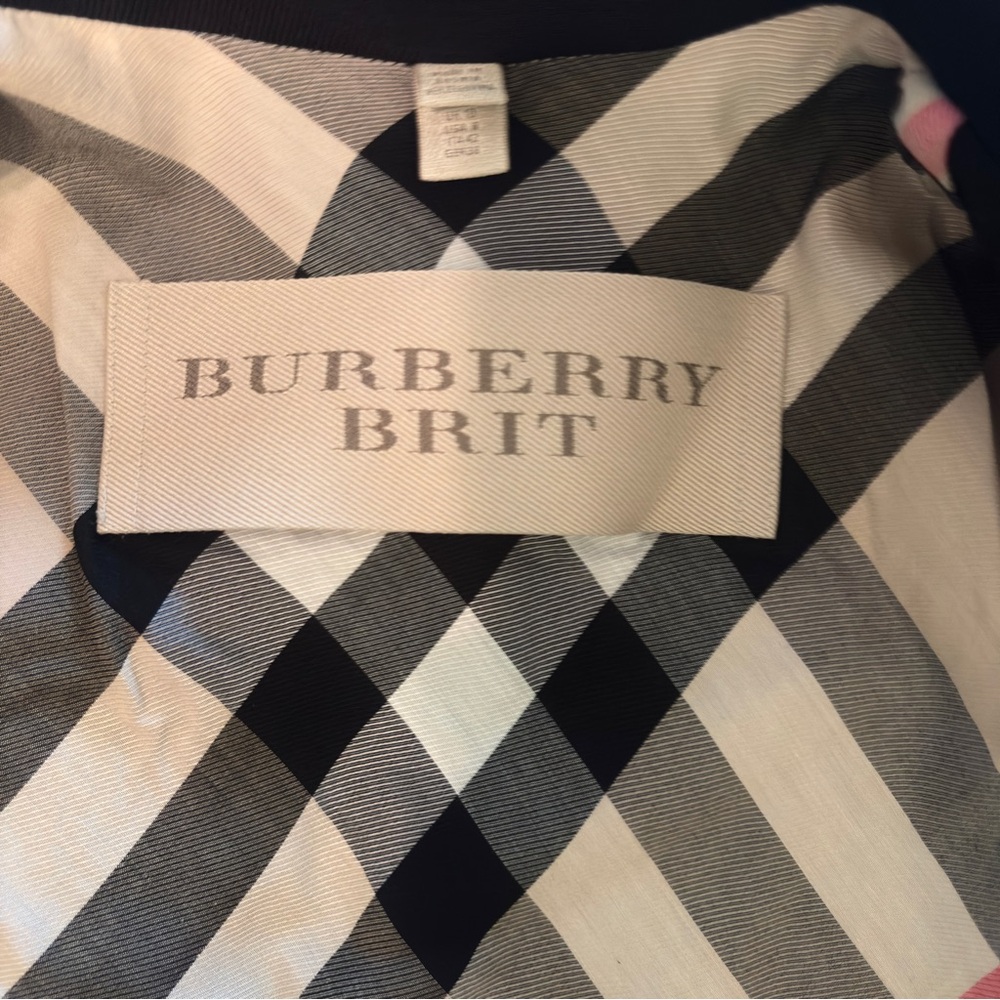 Burberry Brit Black Double-Breasted Trench Coat - Picture 11 of 16
